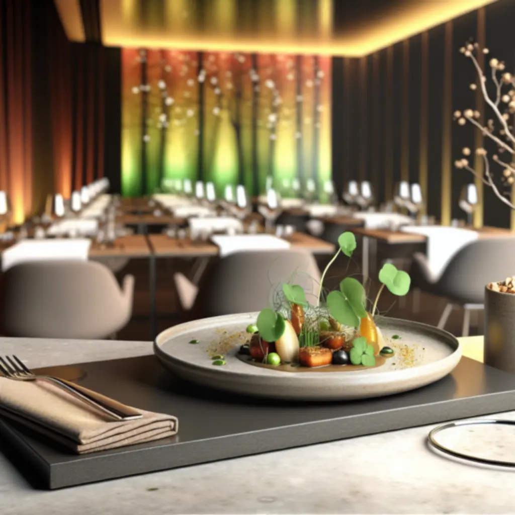 Artistiek opgemaakt fine dining gerecht