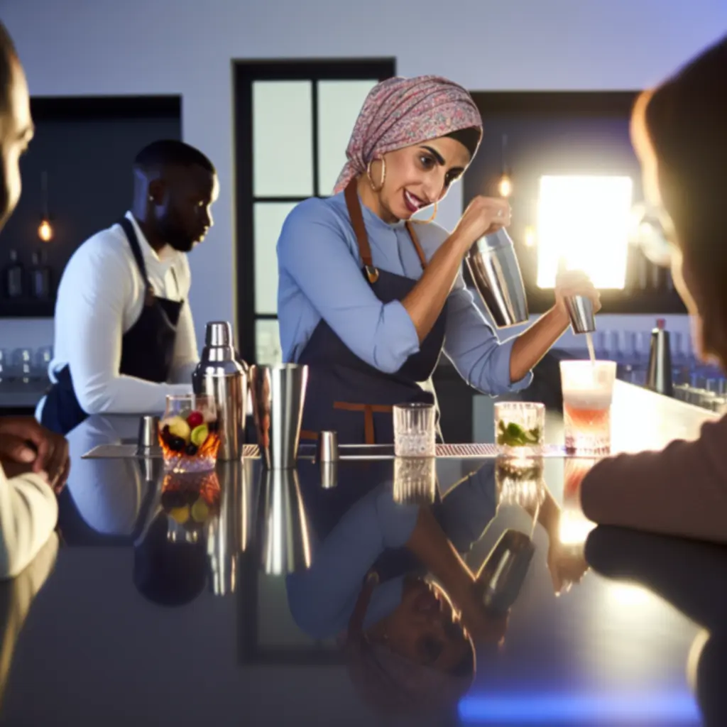 Bartender demonstreert shaketechnieken tijdens een workshop